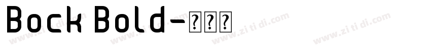 Bock Bold字体转换